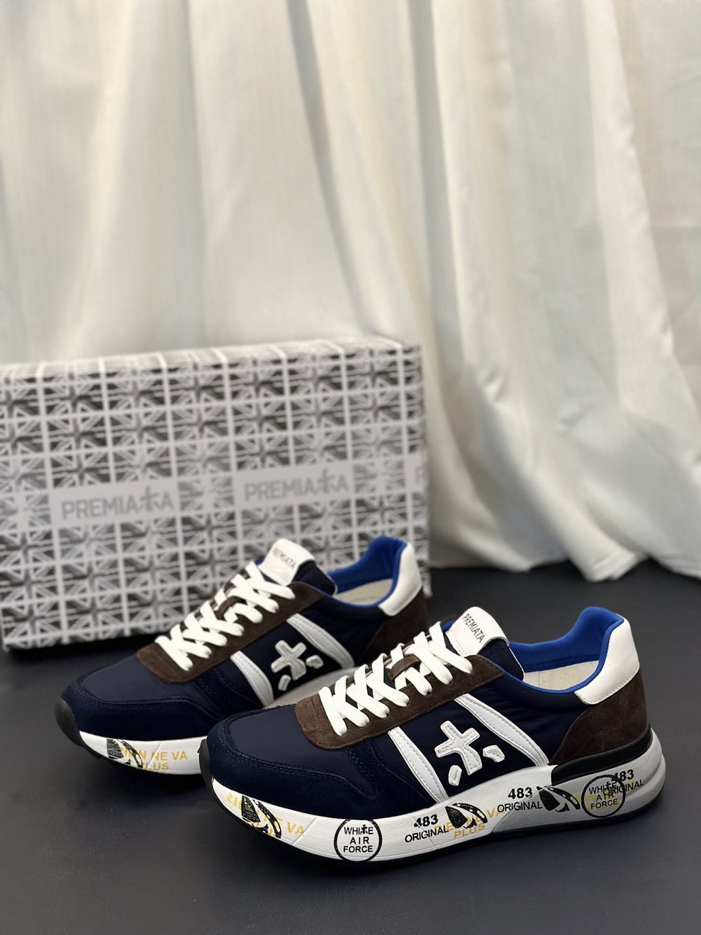 PREMIATA Layered Low-Top Sneakers — side
